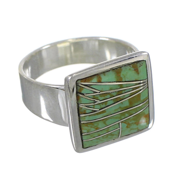 Turquoise Southwestern Sterling Silver Ring Size 4-3/4 YX86568
